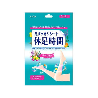 獅王 休足時間 足部清涼舒緩貼片 6片
